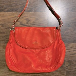 Kate Spade Pebbled Coral Leather Purse